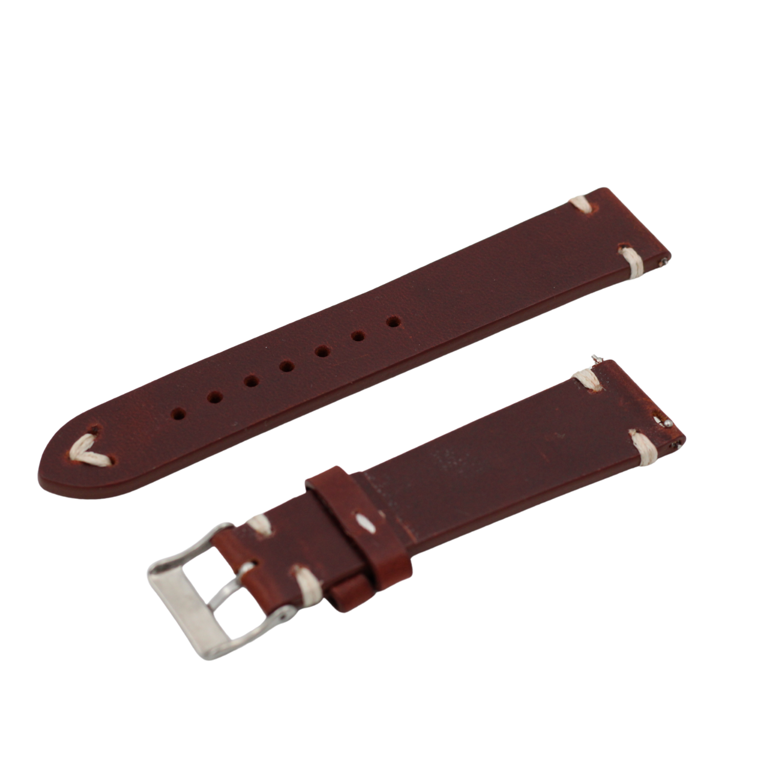 Vegansk skinnreim mørk brun 20mm