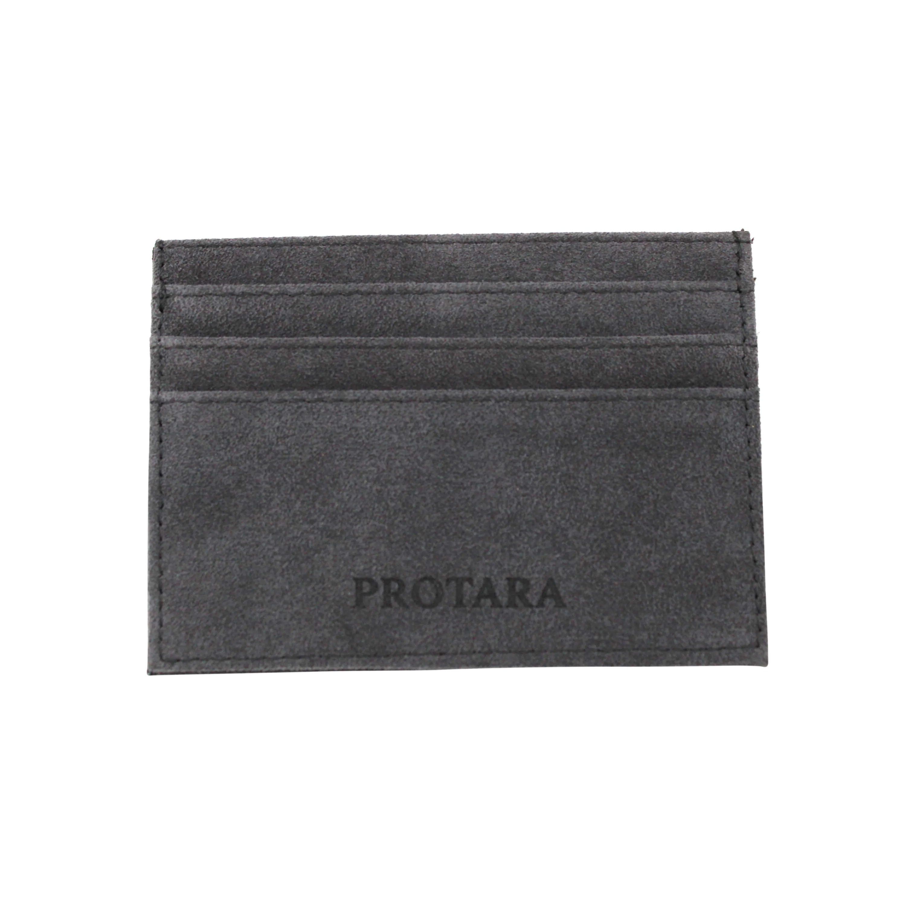 PROTARA Alcantara Korthållare - Midnatt Jet Black