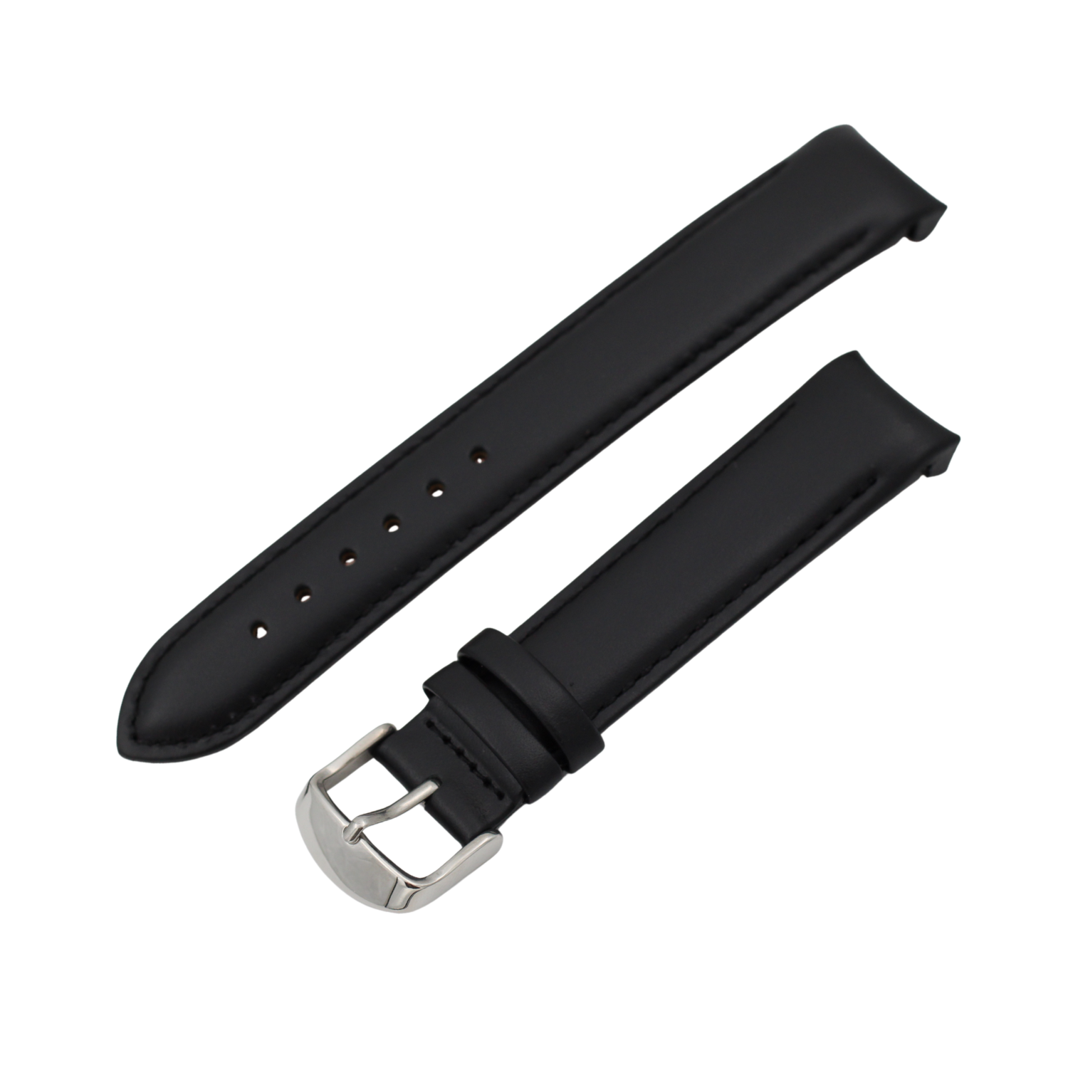 Helsort matt Curved Sort skinnreim