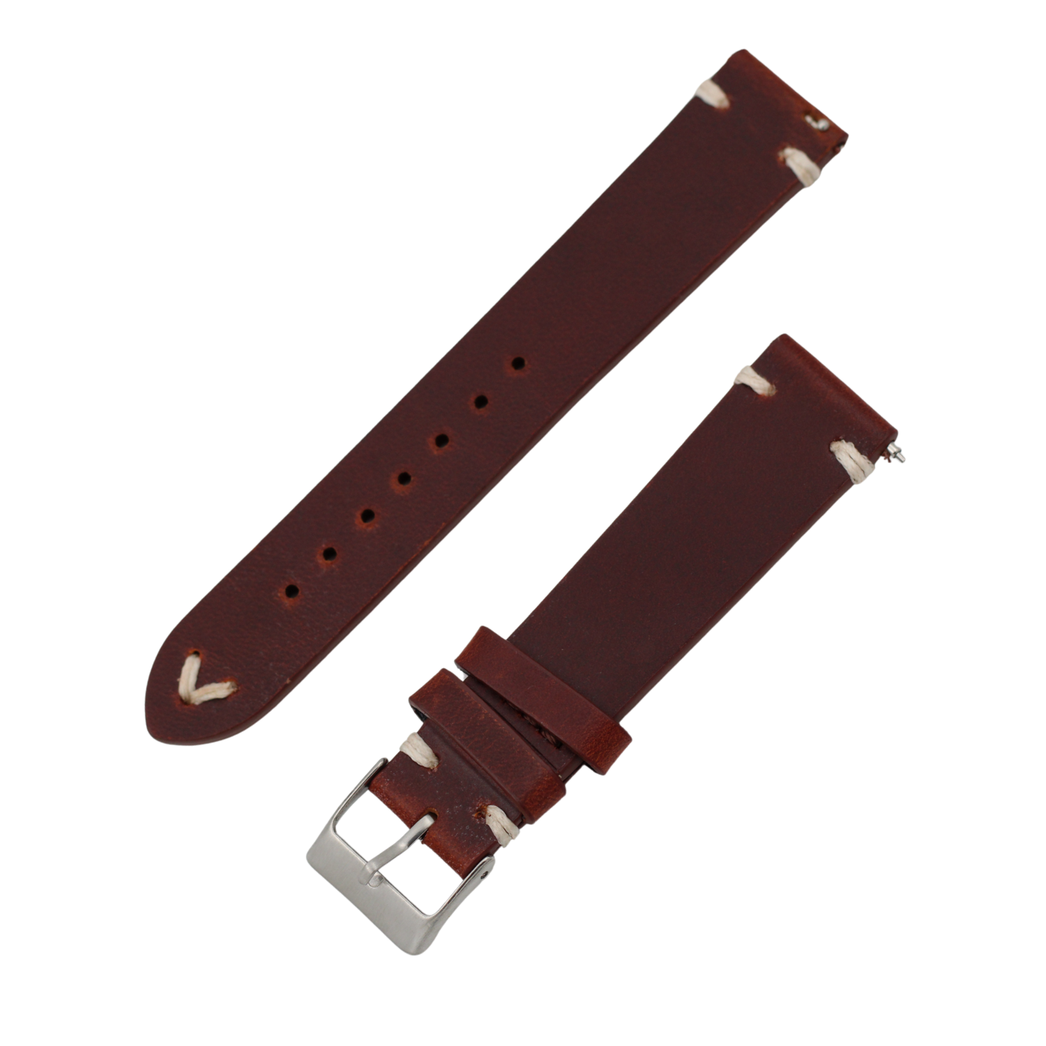 Vegansk skinnreim mørk brun 20mm