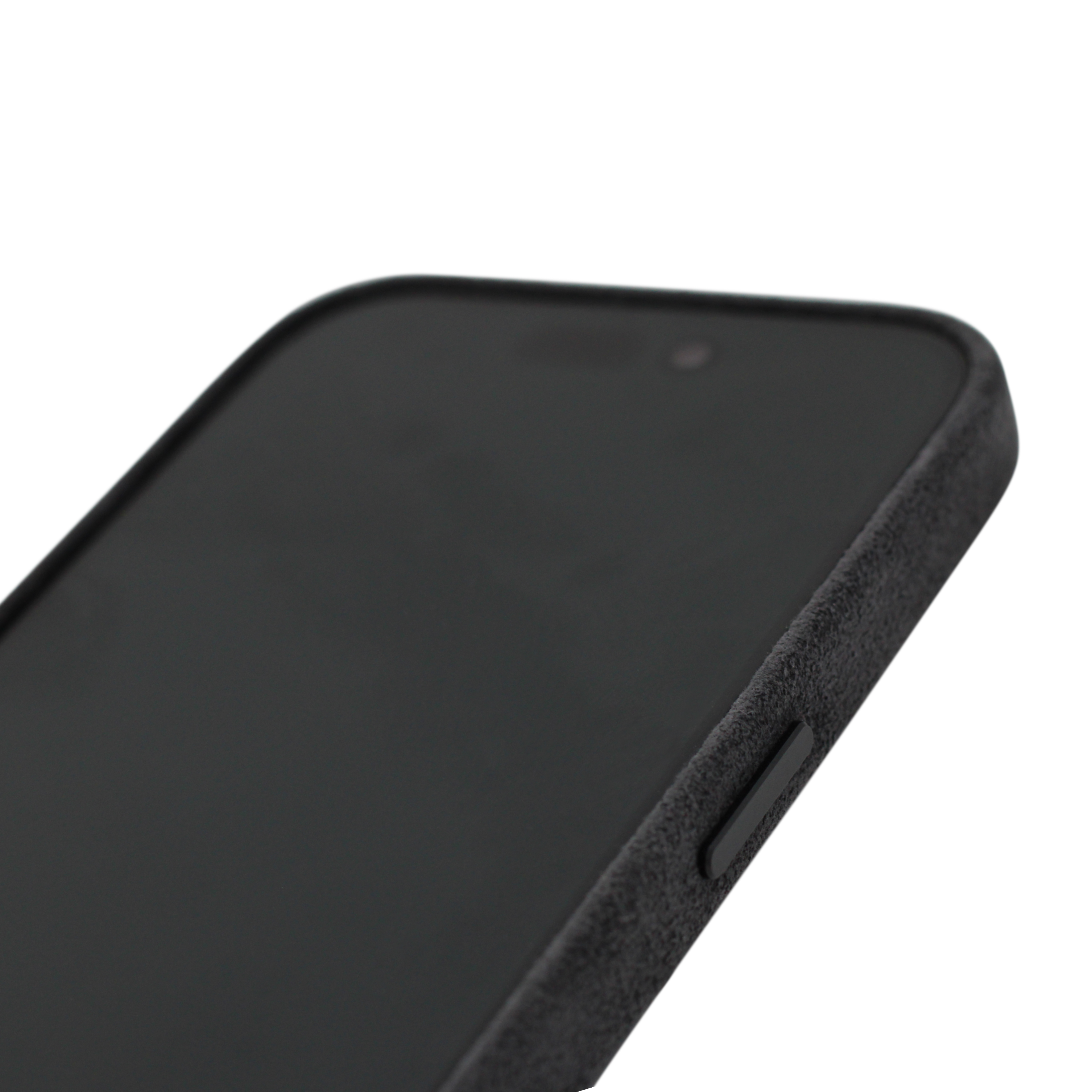 PROTARA Alcantara iPhone 15 deksel - Midnight Jet Black