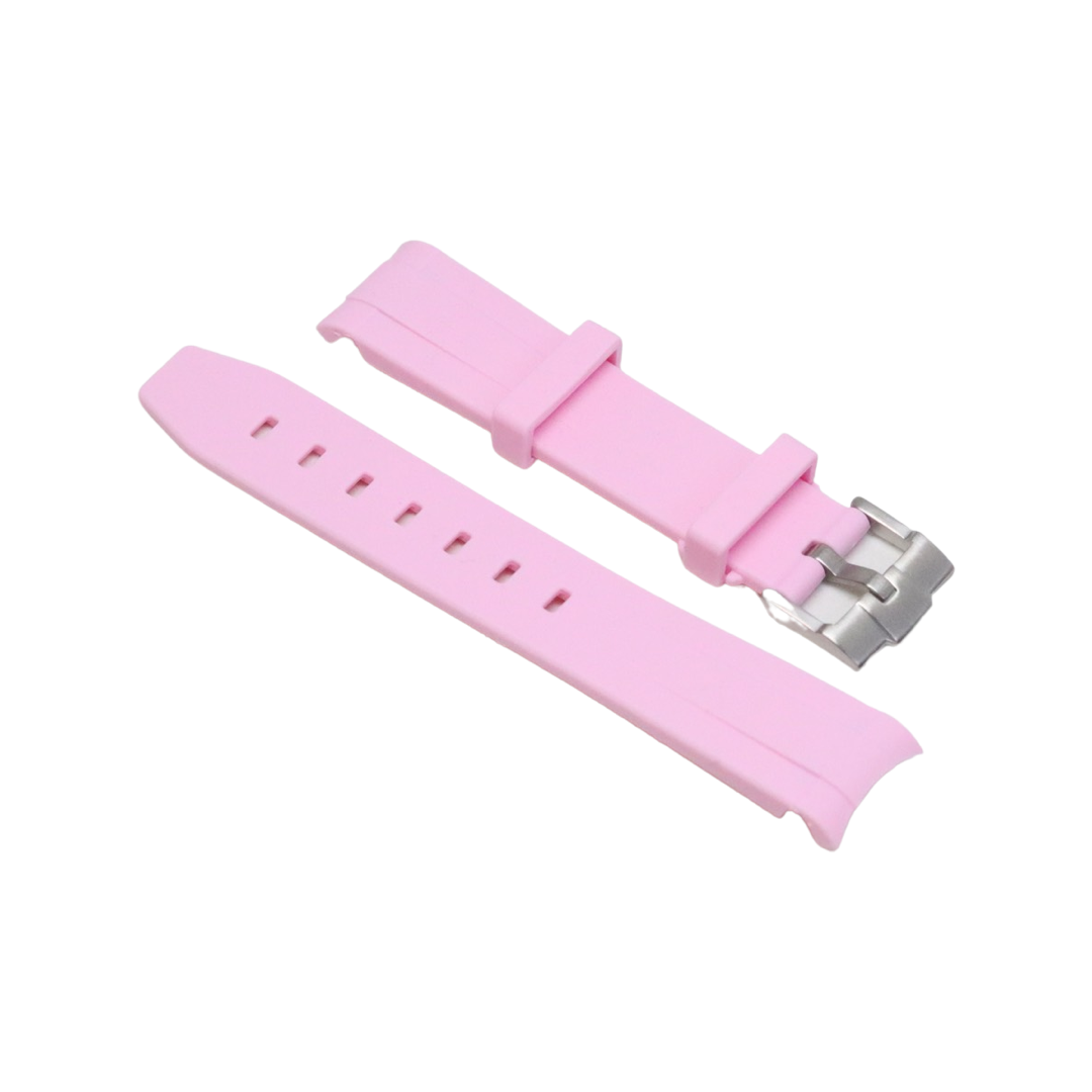 Curved Rubber Strap Rosa