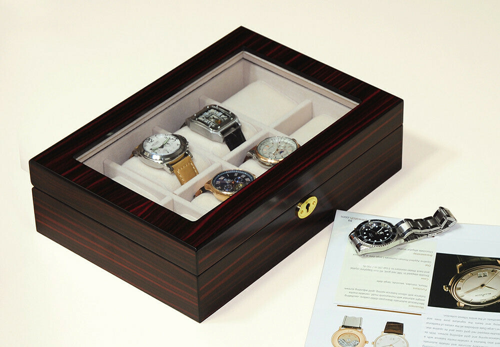 Klokkeboks i mørkt tre for 8 ur