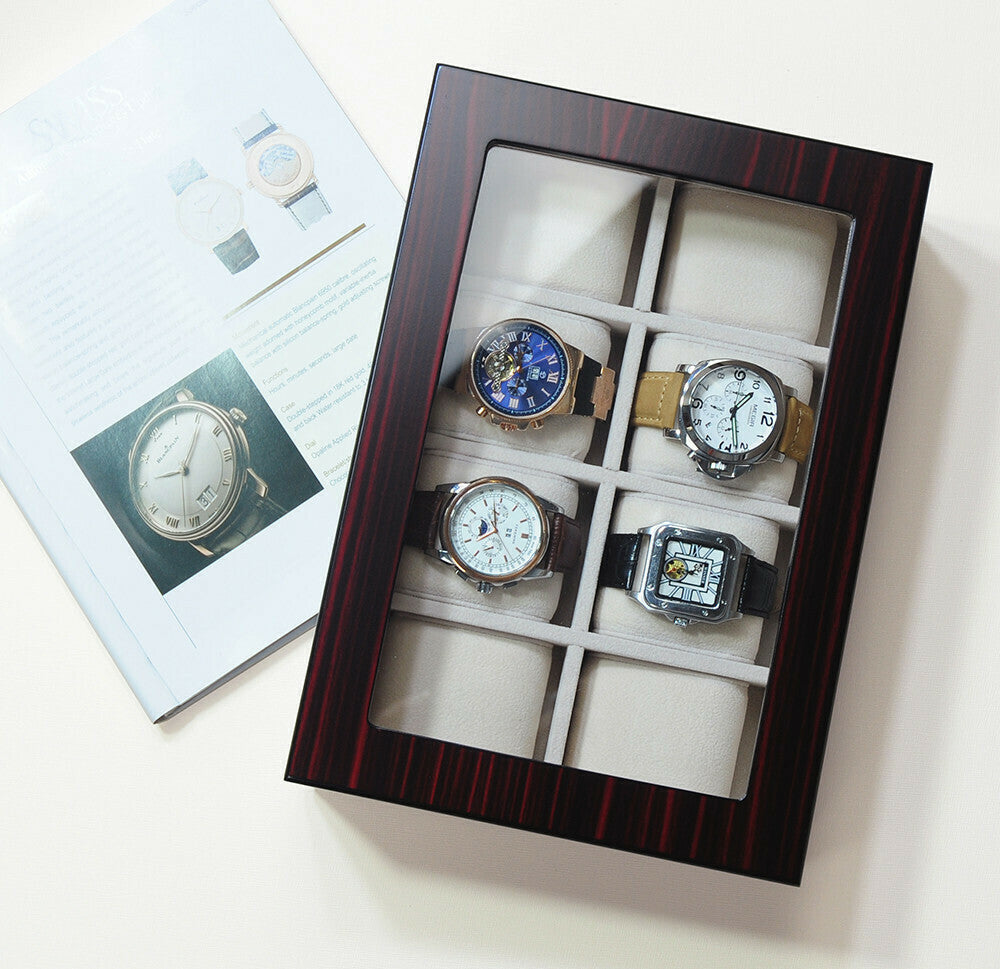 Klokkeboks i mørkt tre for 8 ur