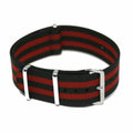 NATO-armband 22MM svart/rött