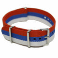NATO-armband 20MM Vit/blå/röd