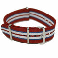 NATO-armband 20MM Röd/blå/vit
