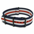 NATO-armband PVD Blå/vit/Röd