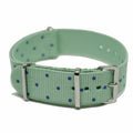 NATO-armband Mintgrönt med Blå Prickar 20mm