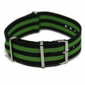 NATO-armband 24MM Svart/grön