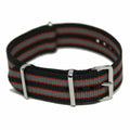 NATO-armband 24MM Svart/röd/grå