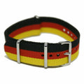 NATO-armband 20MM Svart/Röd/Gul (Tyskland)