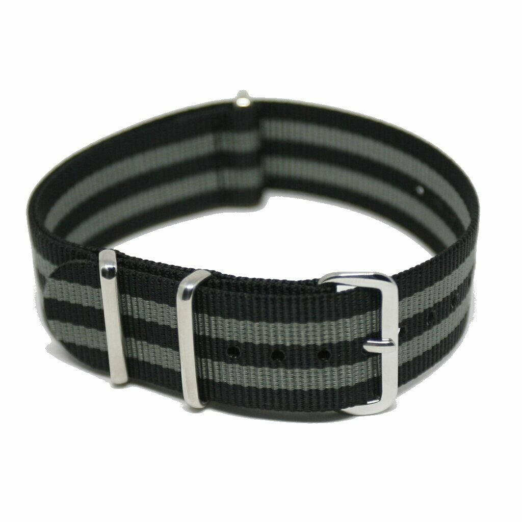 NATO Strap Sort/grå