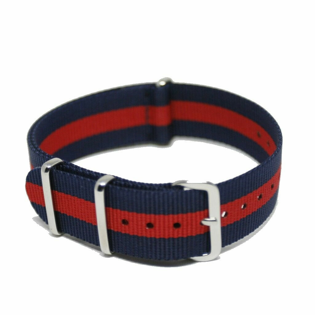 NATO Strap Blå/Rød