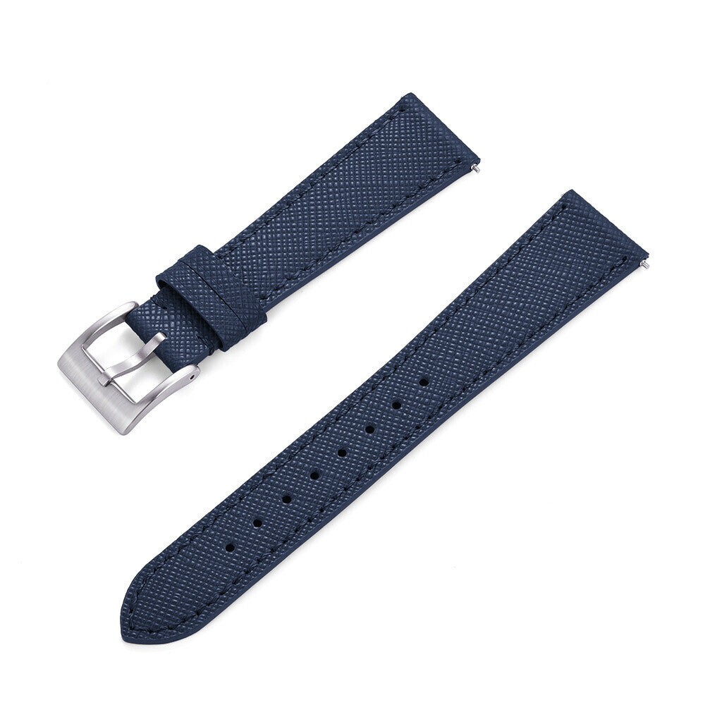 Saffiano Leather Strap Mørk blå
