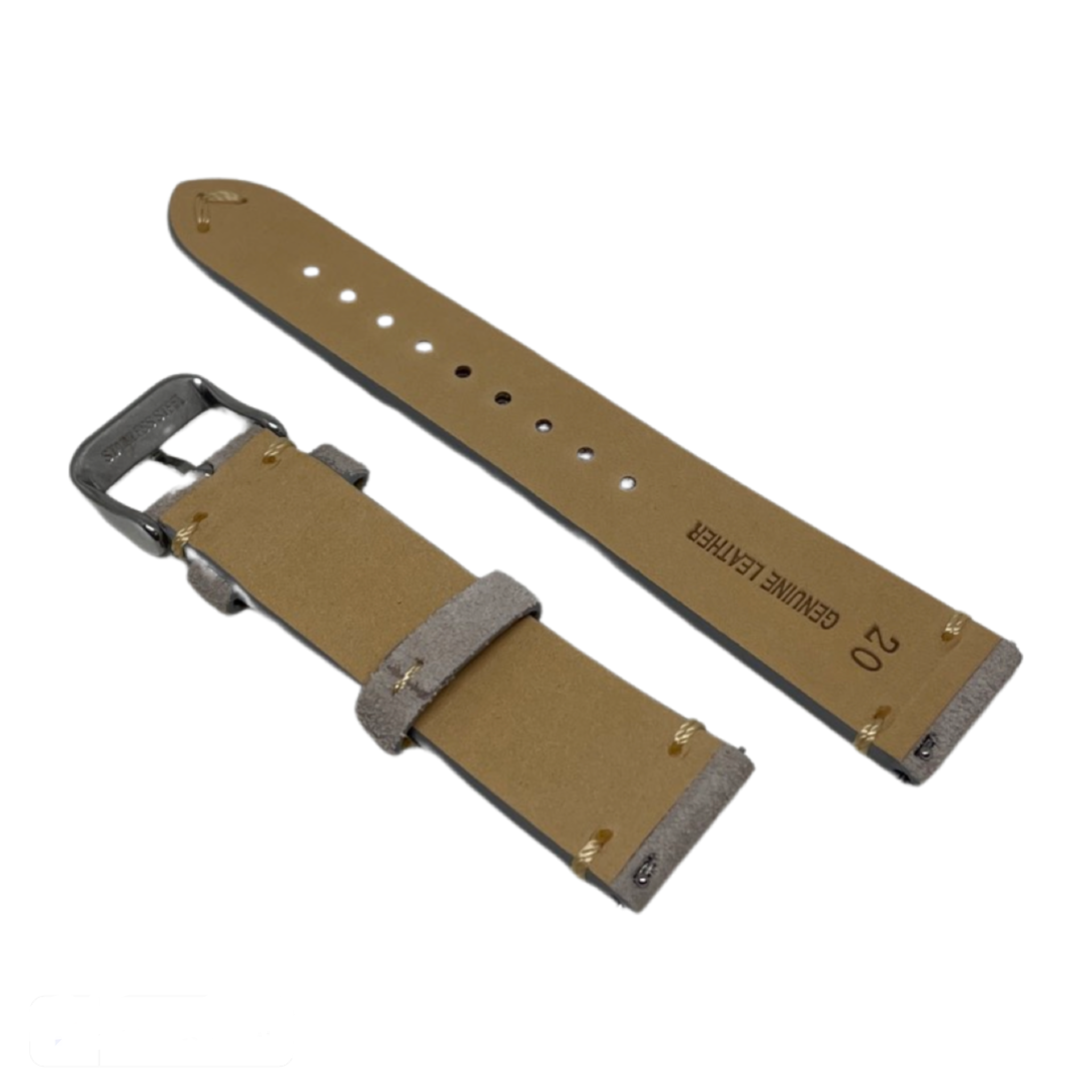Suede Leather Strap Beige