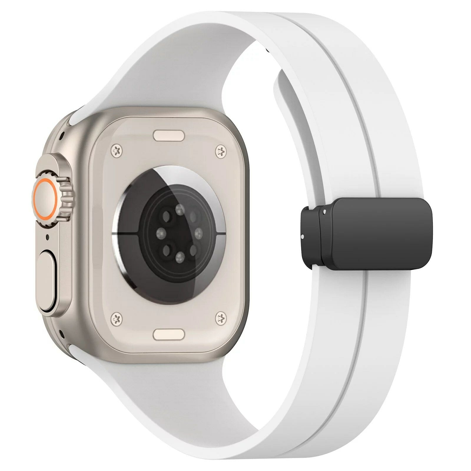 Gummirem for Apple Watch Sort 42/44/49mm Hvit