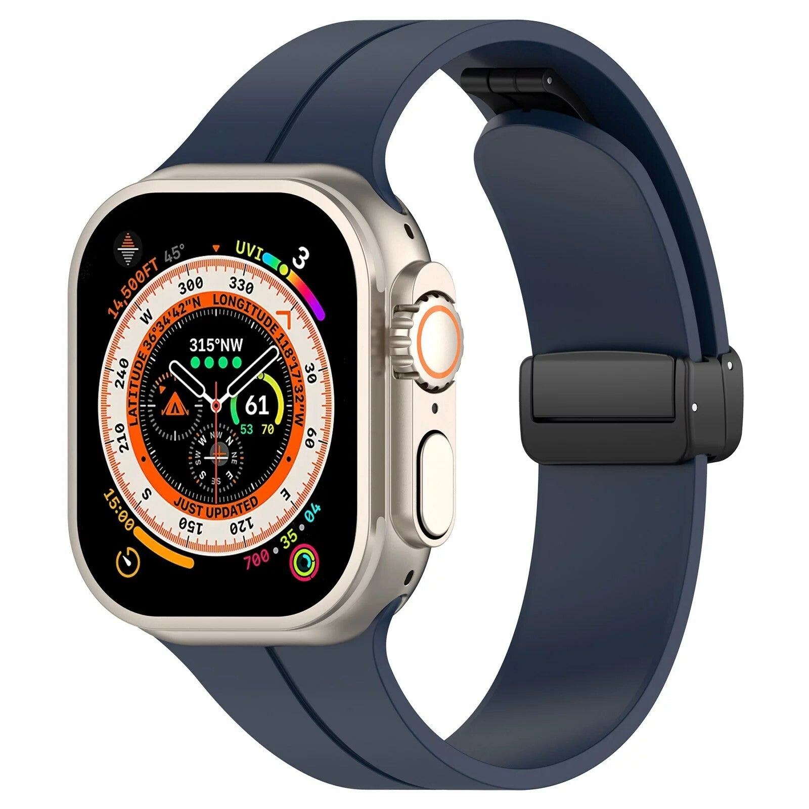 Gummirem for Apple Watch Sort 38/40/41mm Mørk blå
