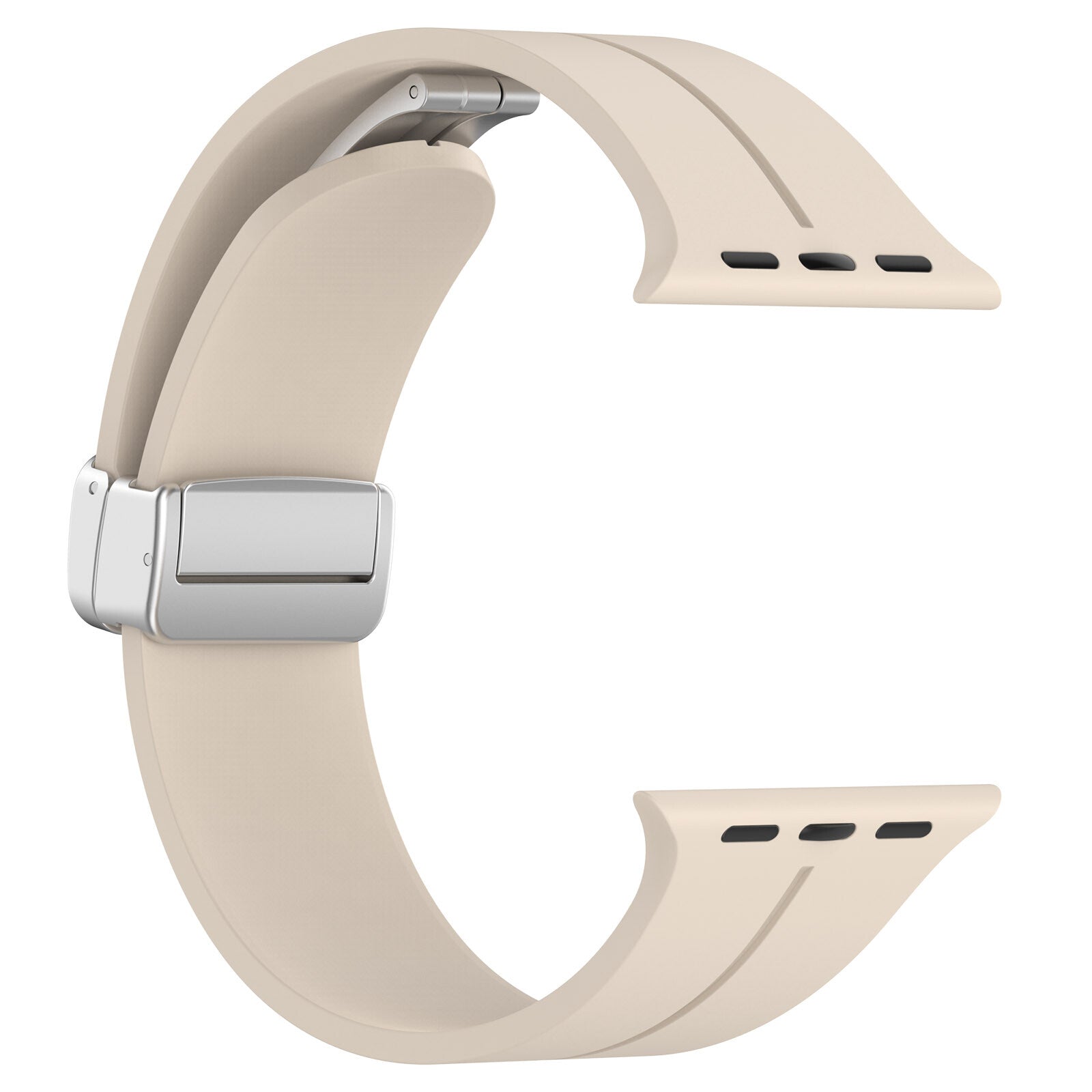 Gummirem for Apple Watch Stål 42/44/49mm Beige
