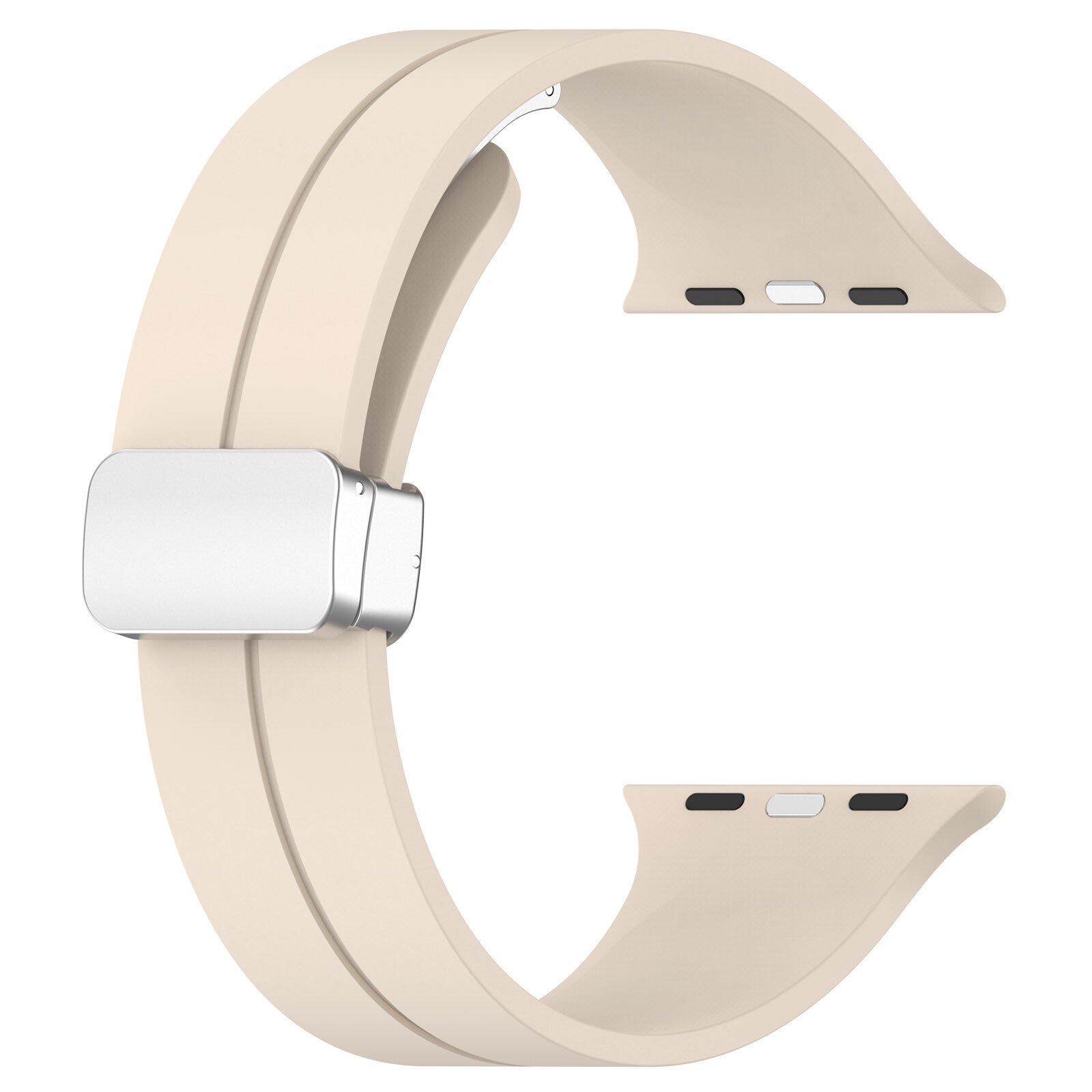 Gummirem for Apple Watch Stål 42/44/49mm Beige