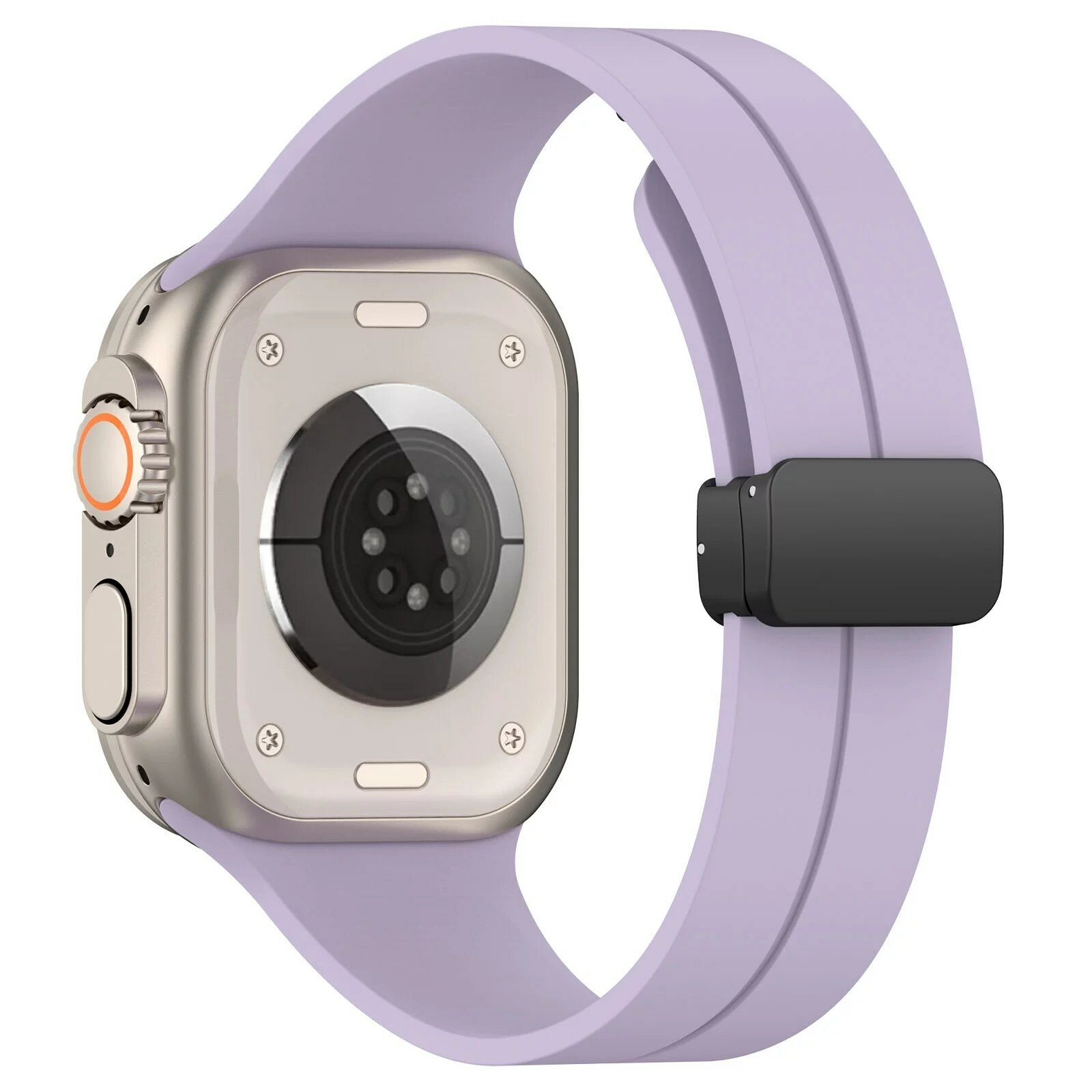 Gummirem for Apple Watch Sort 42/44/49mm Lilla
