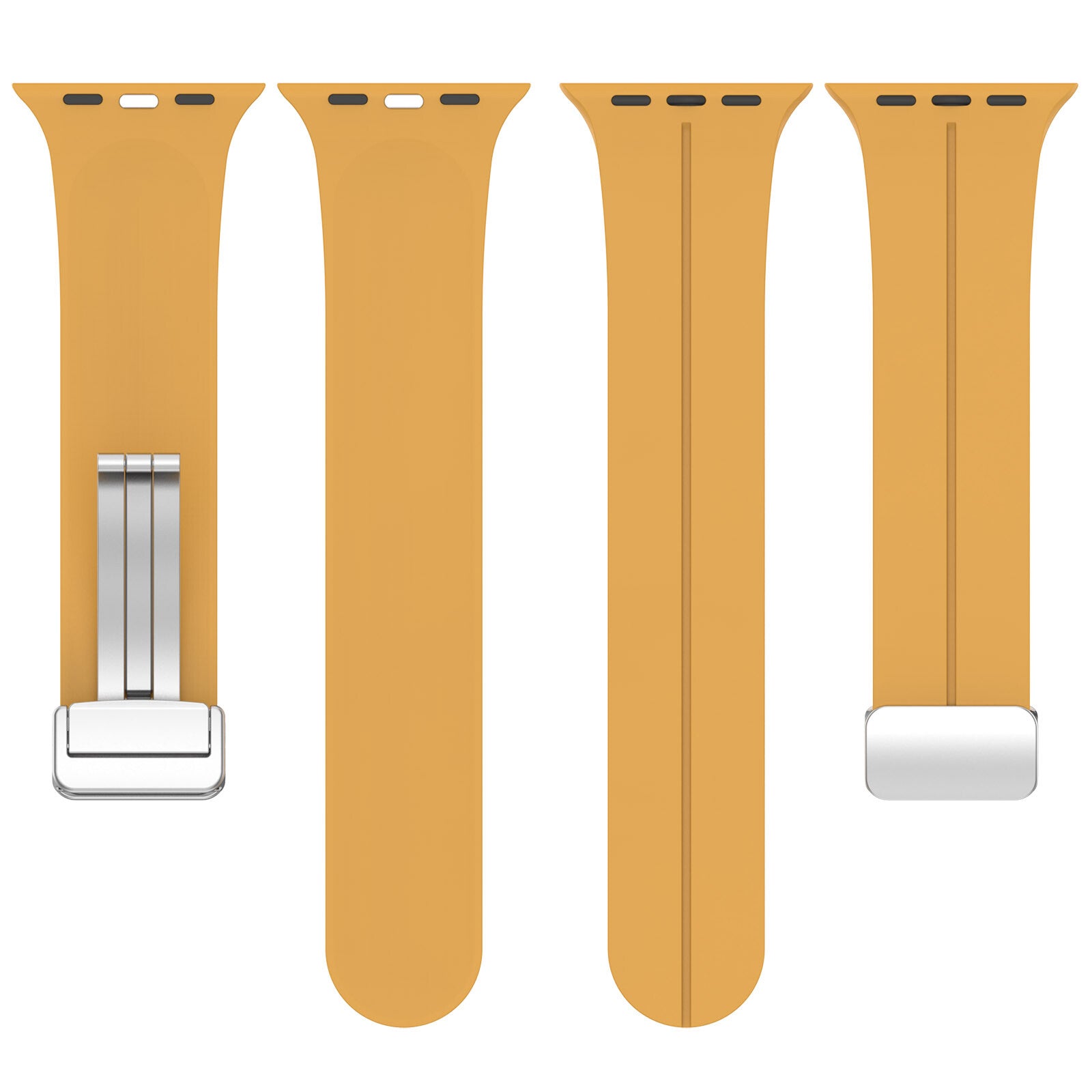 Gummirem for Apple Watch Stål 42/44/49mm Mørk gul