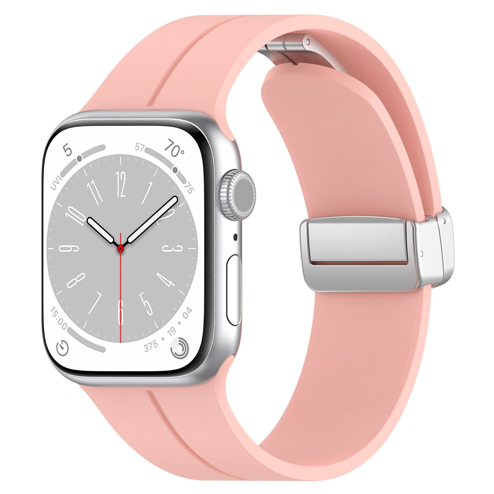 Gummirem for Apple Watch Stål 42/44/49mm Rosa