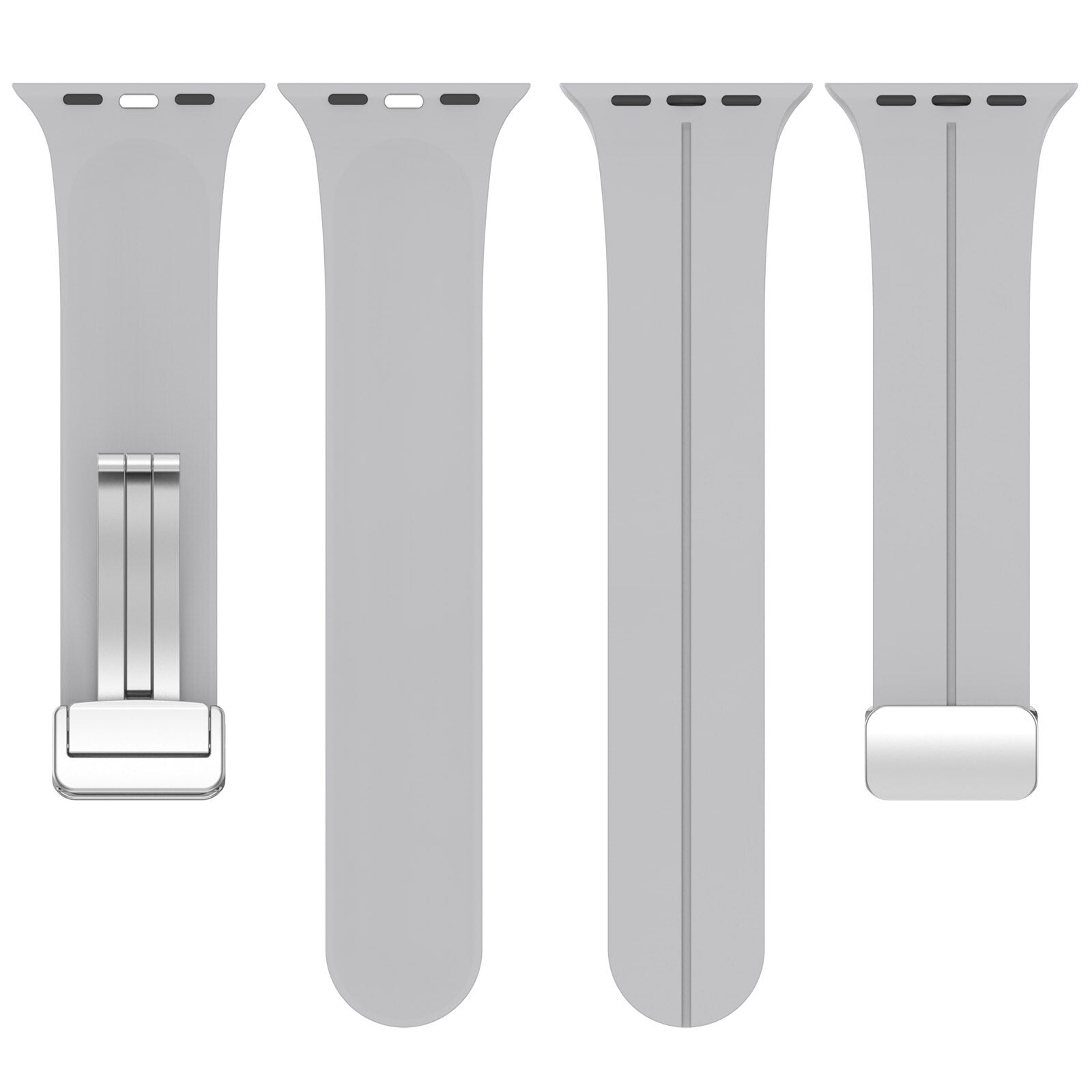 Gummirem for Apple Watch Stål 42/44/49mm Lys grå