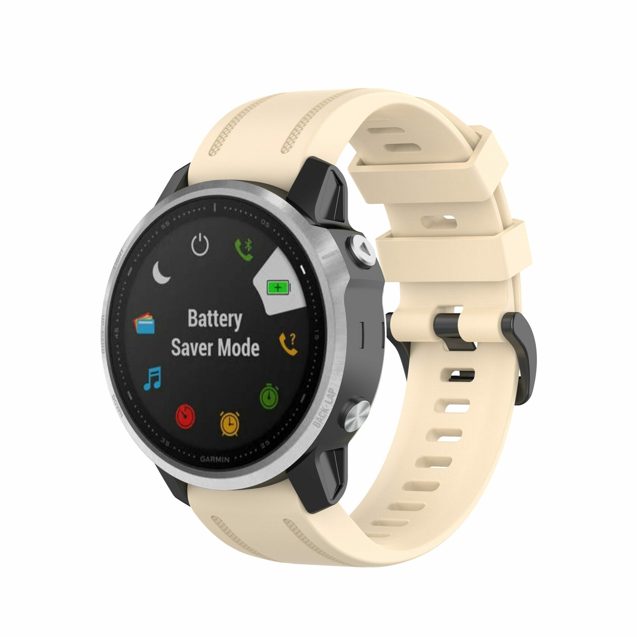 Garmin Quickfit 20mm Gummirem Beige