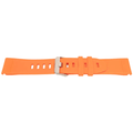 22MM QuickFit silikonarmband med silverspänne för Garmin Fenix ​​5 / Forerunner i orange