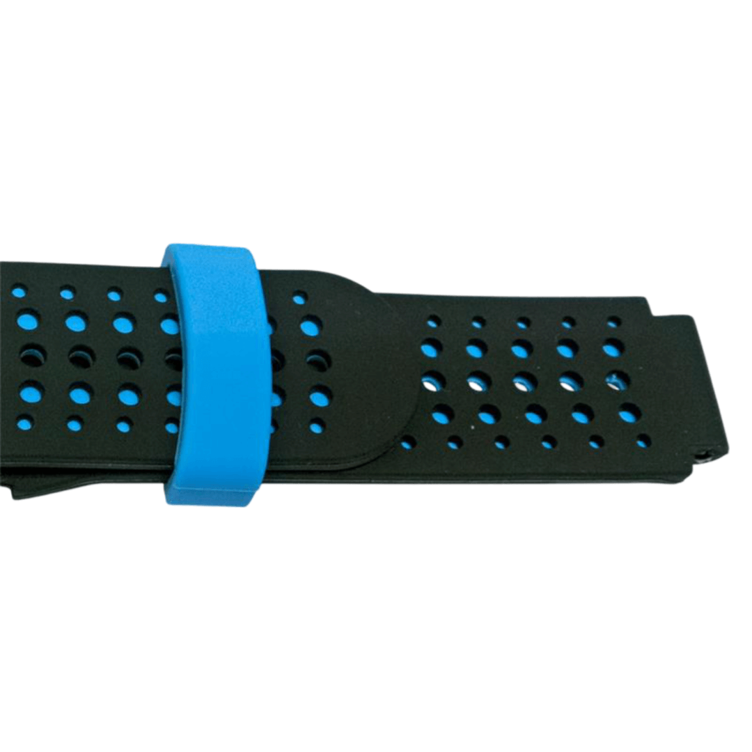 16MM Silikonreim for Garmin Forerunner 220/235 i Svart med blå detaljer