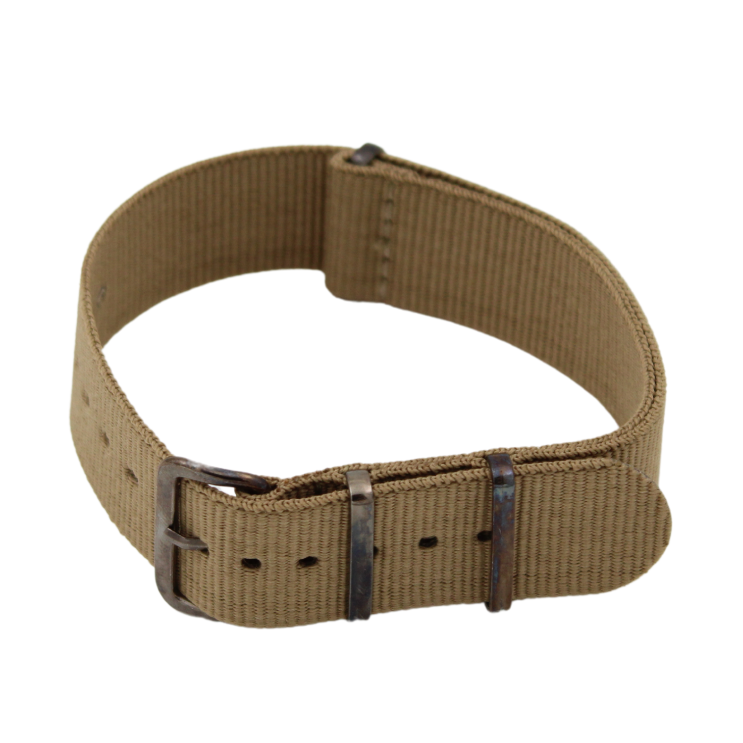 Khaki natoreim med spenne i gunmetall