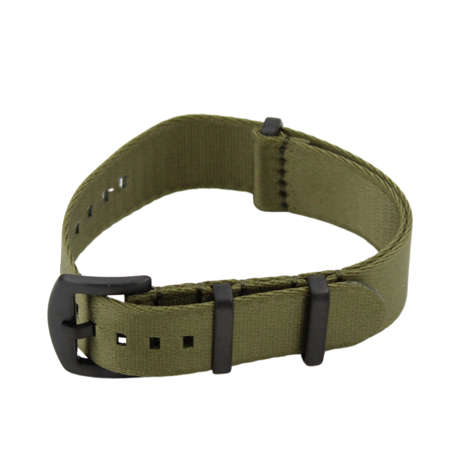 Grønn seat belt natoreim med PVD spenne