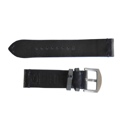 Grått läderarmband med svarta detaljer - Martu Leather