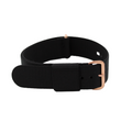 Nato-armband Roséguld Svart 20mm
