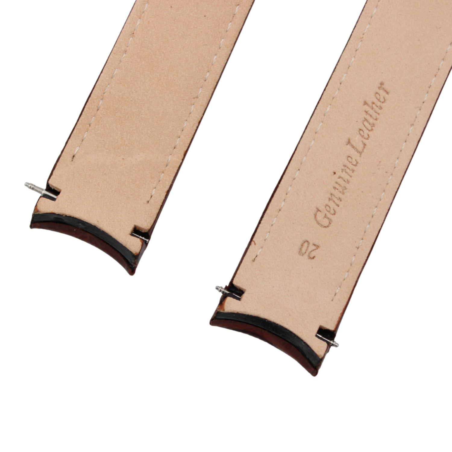 Verona Croco - Curved Brun skinnreim med alligatorpreg