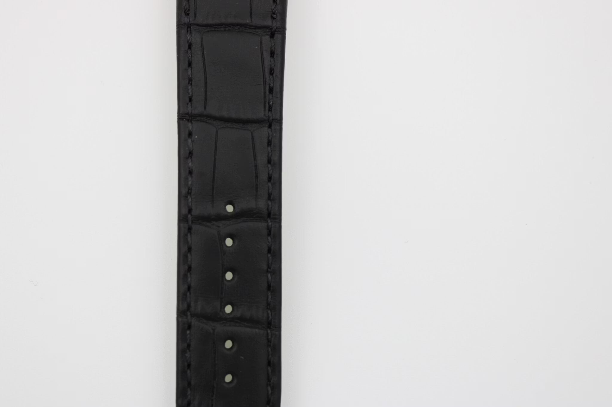 Seiko 21mm curved  med Krokodillemønster, Svart