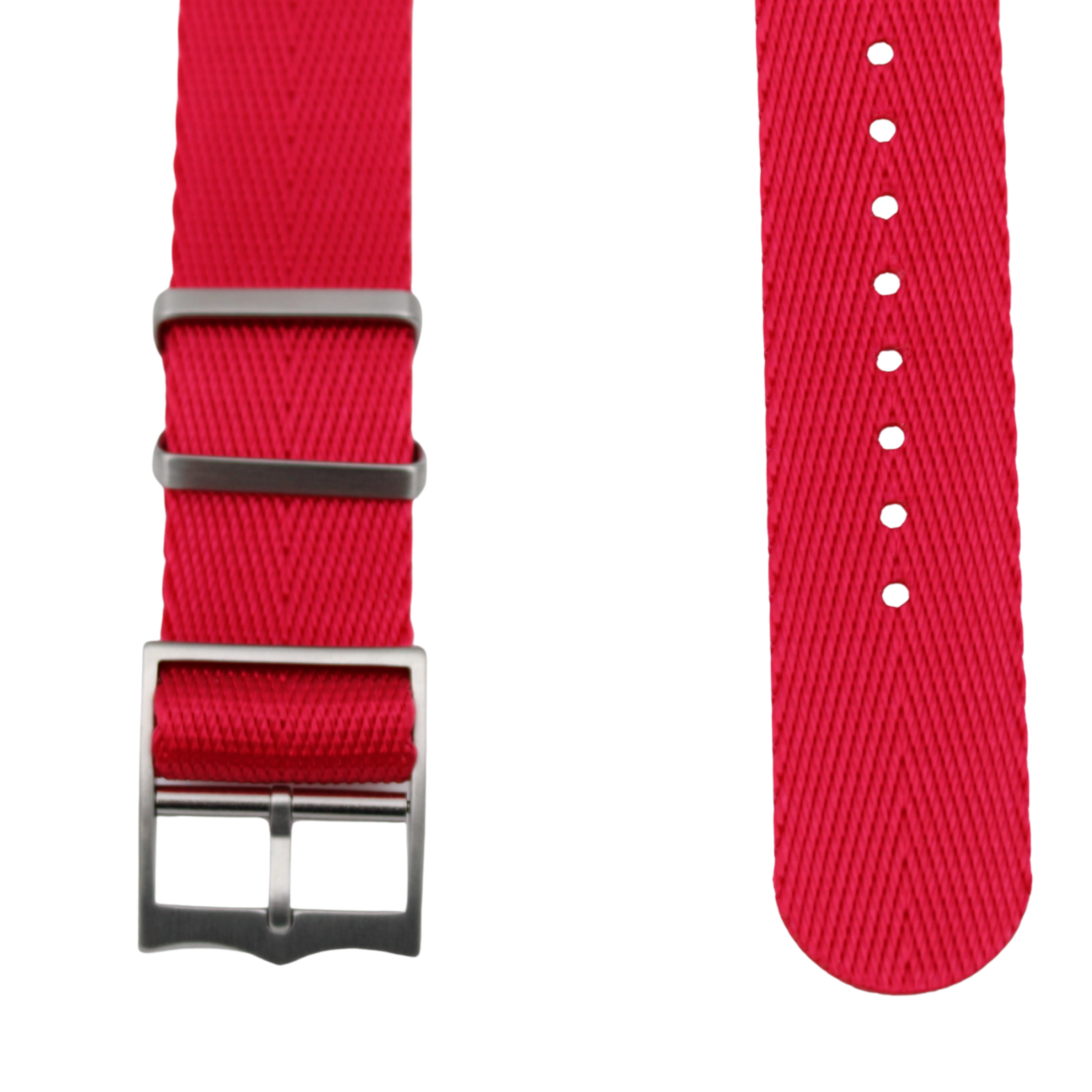 Nato-bälte fiskbensmönster - Ljusrött