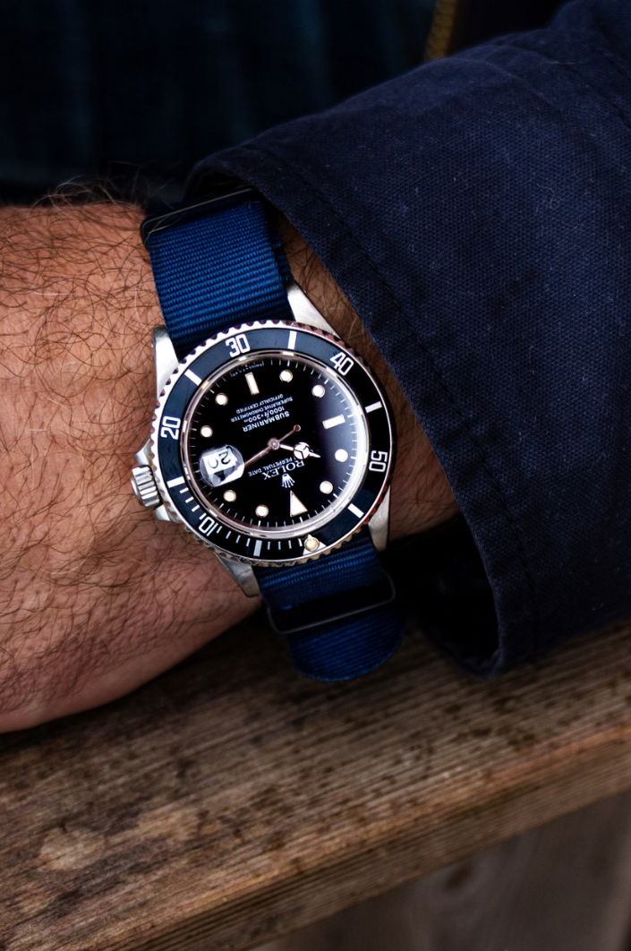 NATO Strap PVD Mørk blå