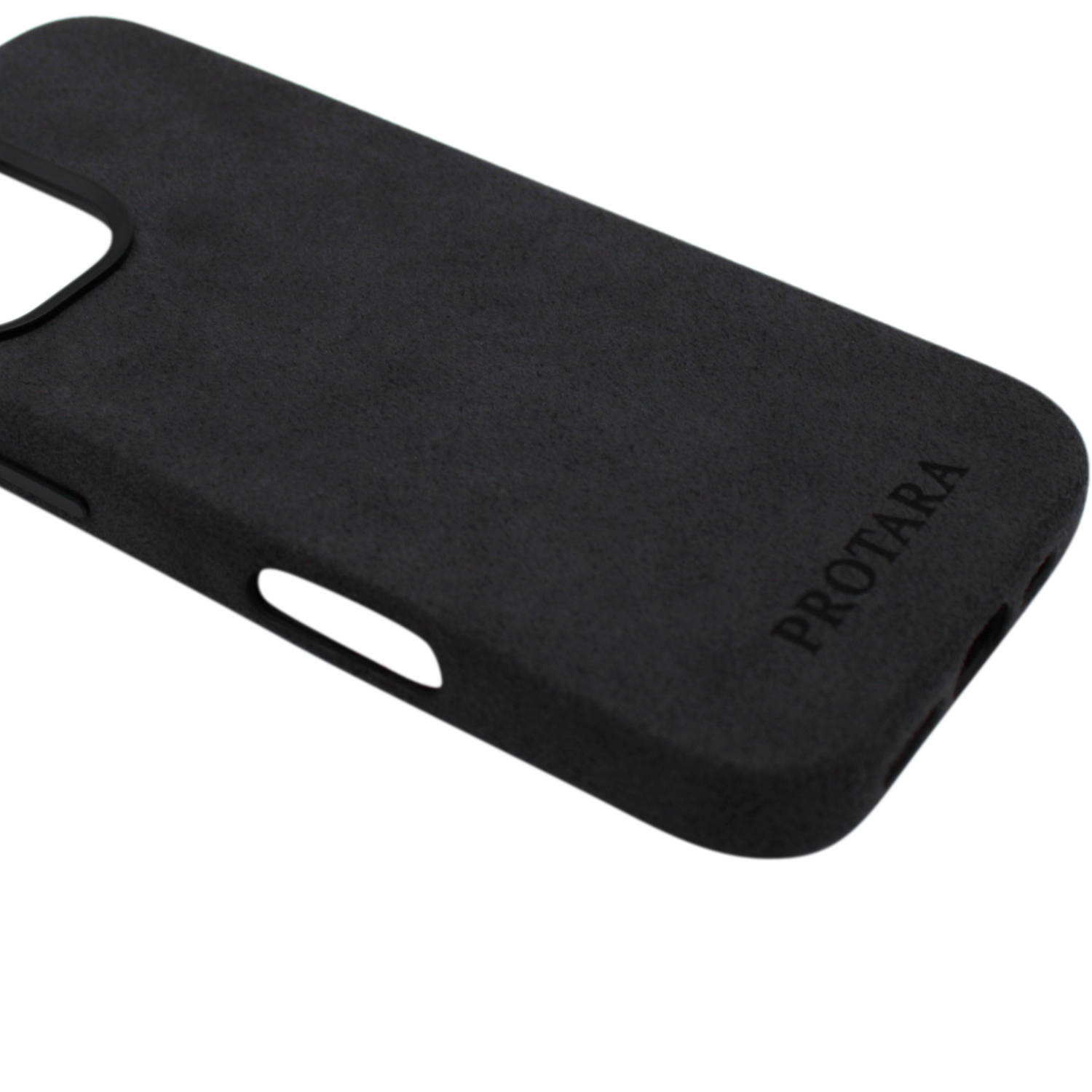 PROTARA Alcantara iPhone 16 Pro Max deksel - Midnight Jet Black