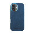 Alcantara iPhone 17-skal i blått